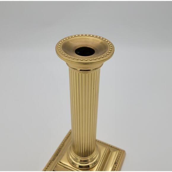 Vintage Smithsonian Institution Collection Baldwin Brass Candlestick 10" Tall - Picture 5 of 15